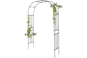 BUKLIYN Garden Arch Trellis - Length: 59in, Height: 94.5in Garden Trellis for Climbing Plants Outdoor - Garden Arch for Lawn, Party, Ceremony Wedding Decoration