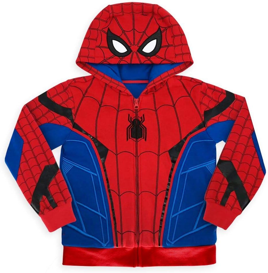 Marvel SpiderMan Sudadera con capucha para niños, Multicolor, 7/8 Ropa Marvel SpiderMan Sudadera con capucha para niños, Multicolor, 7/8 Ropa