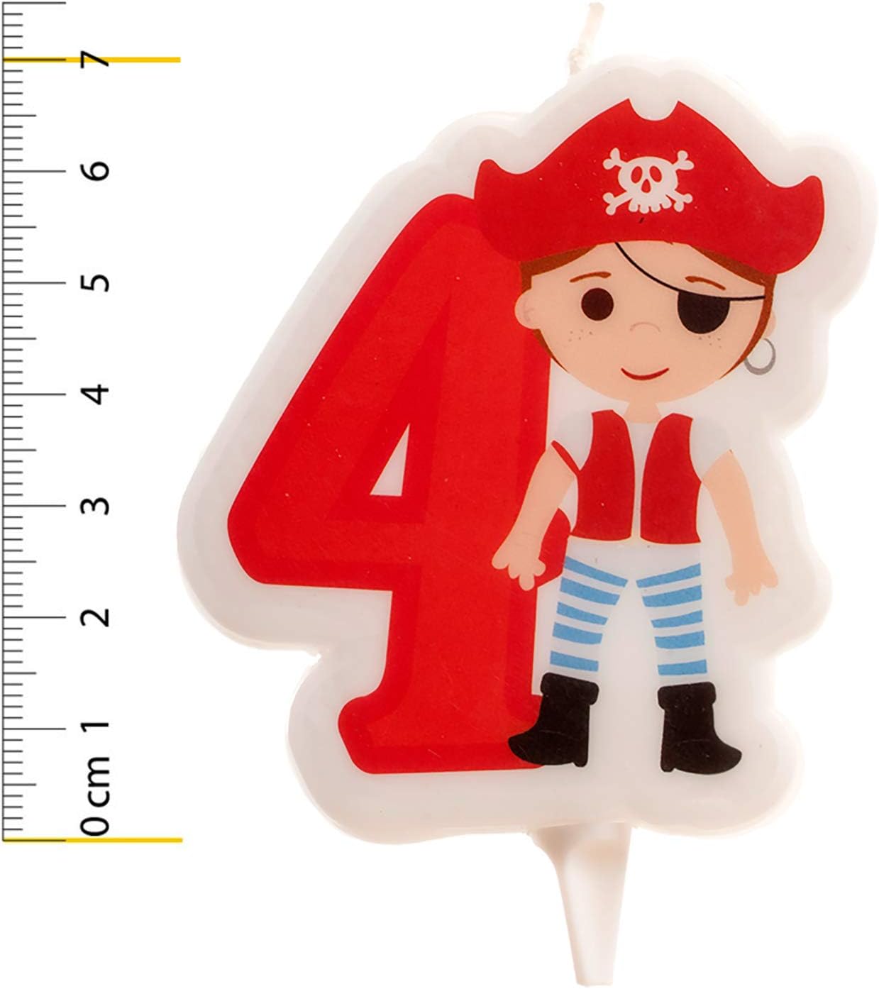 Dekora - Pirate 2D Birthday Candle for Children's Cake - Number 4 (345258) - Image 4