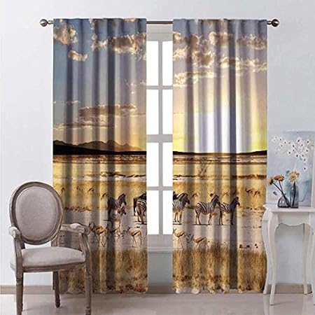 GGDPSJT Cortinas de sombreado y reducción de ruido 150x166cm Animales