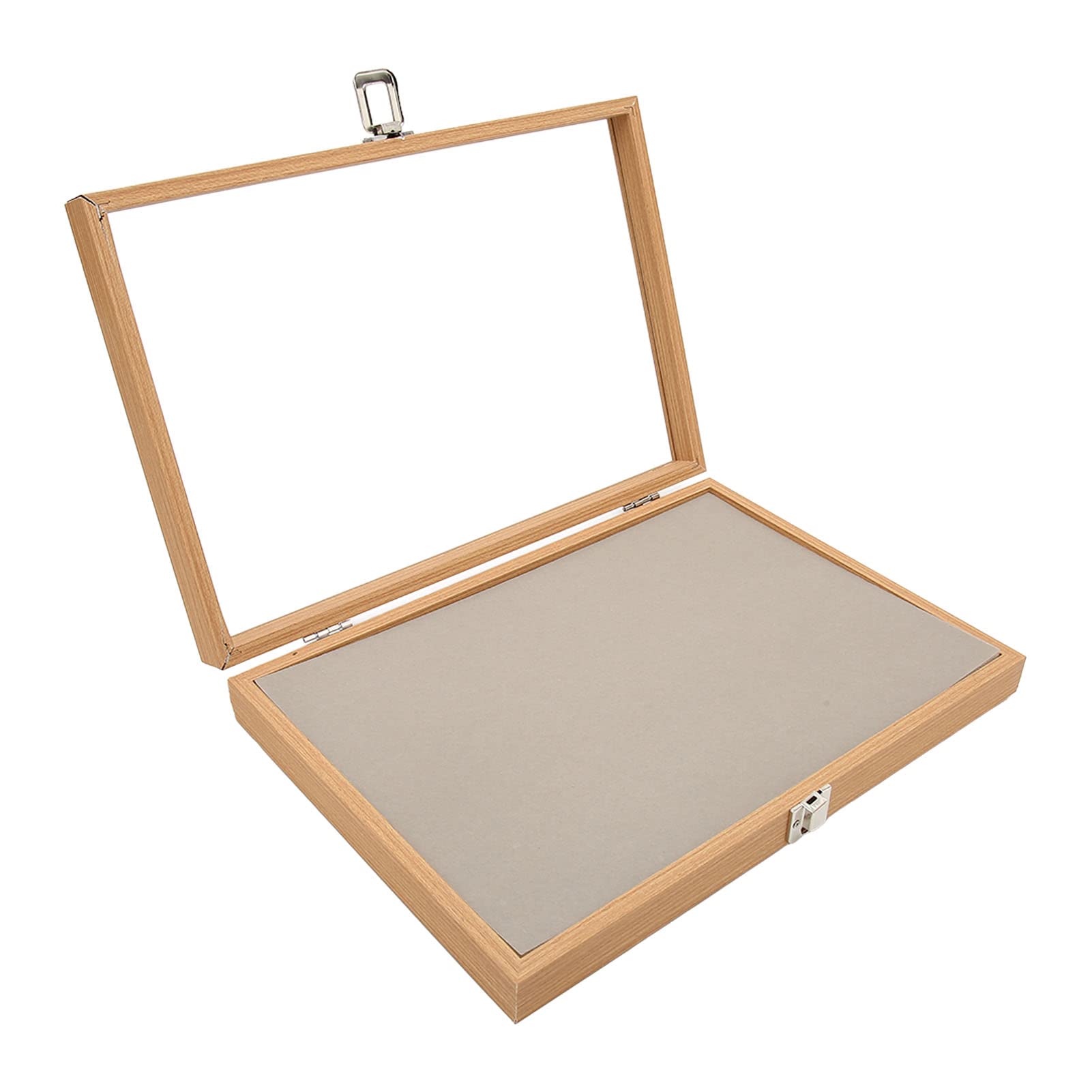 Focket Dustproof Pin Display Case, Military Medals Shadow Box Frame with Hard Glass Door, Pin Collection Display for Beach Tags, Jewelry Pins, Pin Gift, Insignia Ribbons, Pin Enthusiast