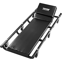 VEVOR Tabouret Atelier Mobile 113,4 Kg - Siège Mécanicien Réglable Avec Plateau Outils