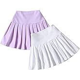 Neutocd Toddler Baby Girls Skirts Skorts Elastic High Waist Plain Pleated Skirts for Girls Running Sports Tennis Skater Skirt