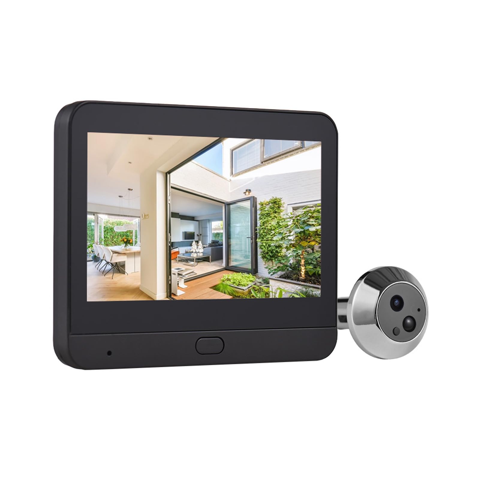 Photo 1 of Swokely Smart Video Doorbell Camera, WiFi Door Peephole Camera with 4.3in Display Monitor, Tuya APP Wireless Digital Door Viewer, Smart Motion Detection, Night Vision, Rechargeable 5000Ah Battery