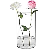SUREAM Plastic Vases for Centerpieces, 9.8“H x 4.7" W Hurricane Candle Holder, Acrylic Containers for Organization, Clear Flower Vase for Wedding, Party, Dinners, Event, Home, Office Decoration