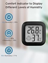 Houdian Digital Hygrometer Indoor Thermometer Humidity Gauge - Temp Humidity view 4