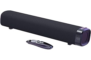 Jierben Sound Bar for Smart TV, 50 Watts Bluetooth Soundbar for TV with Optical/AUX/RCA/USB Connection,Surround Sound System for TV/PC/Gaming/Projectors，Wall Mountable Surround Sound Speakers