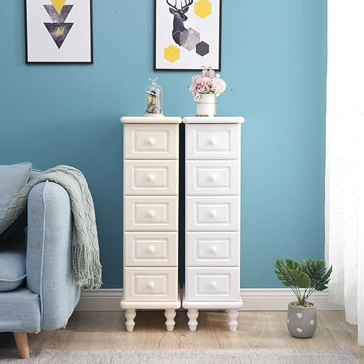 Amazon Com Slit Storage Cabinet Space Saving Wood Narrow Storage Cabinet For Small Spaces Storage Bedside Table Ultra Narrow With Drawer Nordic Side Cabinet Color Beige Size 25x38x90cm Home Kitchen