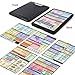 Tribe RN Ultimate Nursing Clipboard Set - 6 Vibrant Color-Coded Clinical Reference Sheets - Excellent Durability & Water-Resistant for Everyday Use (Black)