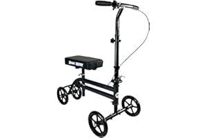 KneeRover Steerable Knee Scooter Walker with Brakes – Matte Black