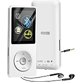 Bluetooth MP3 Player with 64GB TF Card, Skybess MP3 Music Players with Speaker, Mini MP3 Media Player with Video/FM Raido/Alarm/Shuffle Playback, up to 128GB Memory Storage, Including Earphones