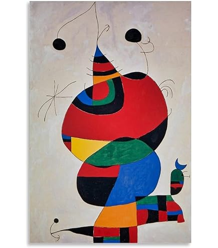 Amazon.com: ZHAOZIQQ Joan Miro Surrealism Poster The Garden 1925