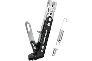 Adsspro Universal Motorcycle Kickstand Accessories Motor Scooter Modified CNC Aluminum Alloy Adjustable Tripod Holder Kickstand Foot Side Support Stand Motor Scooter Motorbike Motocross Dit Pit Bike