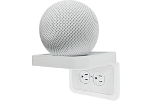 BELIEFLUO Wall Outlet Shelf,Bathroom Wall Shelves with Cord Storage,Smart Home Organizer,Wall Mount for Google Home,Homepod Mini,Echo DOT,Smartspeakers,Toothbrush (Standard-Horizontal)