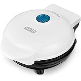 Dash DMS001WH Mini Maker Electric Round Griddle for Individual Pancakes, Cookies, Eggs & other on the go Breakfast, Lunch & S