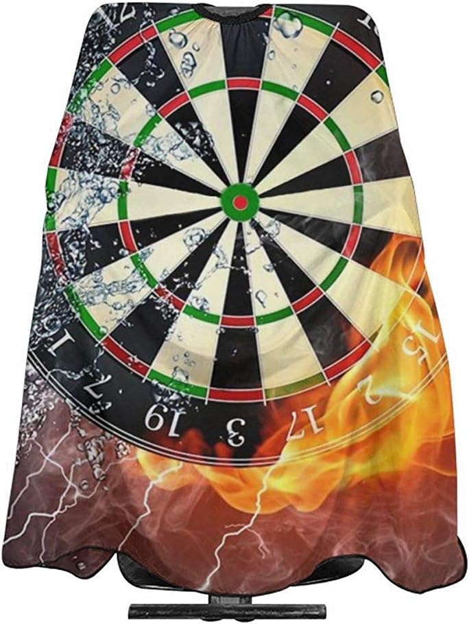 Hair Cut Cape Fire And Ice Dartboard Hairdressing 140X168Cm Salon Haircut Gown Professional Cutting Barber Hairdresser Apron Haircut Cape Lightweight