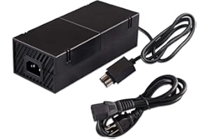 Power Supply Brick for Xbox One, AC Adapter Charger with Power Cord for Xbox One Console Games, Auto Voltage 100-240V 17.9A (