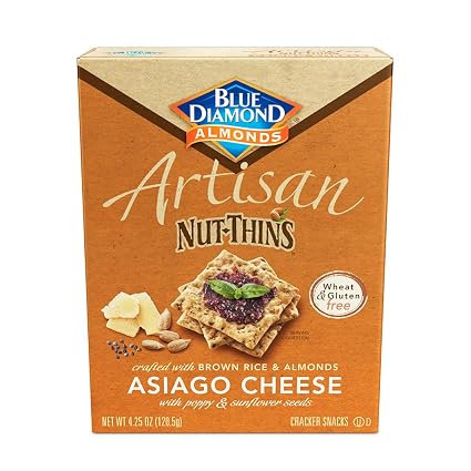 Blue Diamond gluten free artisan nut-thins asiago Cheese (041570109397)