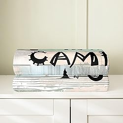 Camper All Season,Bed Blanket Happy Camping Plush