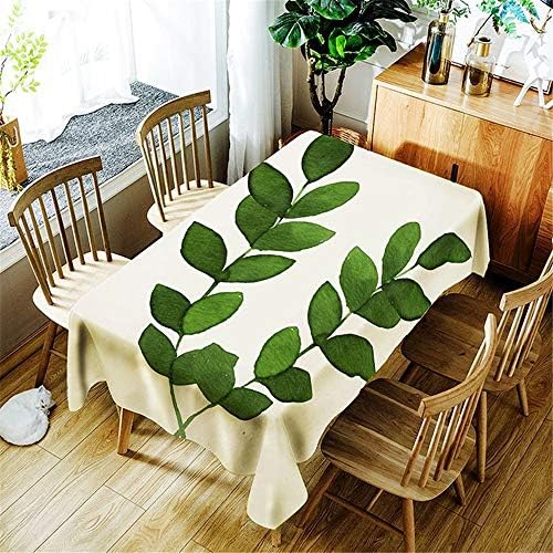 YIHAK Polyester Fiber Waterproof Tablecloth Fresh and Elegant Decorative Tablecloth E 150X210cm/59X83In