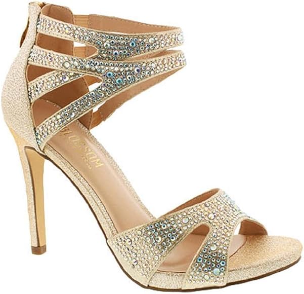 amazon gold strappy heels