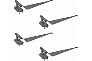 Renovators Supply Manufacturing Offset Lift Off Pintle Strap Hinge 11 3/4 in. Black Wrought Iron 2.5 in. Offset Pintle Strap Gate and Door Hinges with Hardware Pack of 4