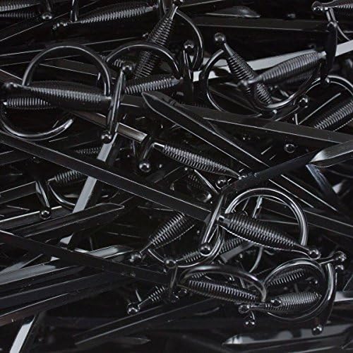 1,000 Spirit Plastic Sword 3" Toothpick Appetizer Pick Restaurant Bar Bulk Lot Black