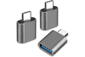 HENRETY USB C to USB Adapter, Type C Thunderbolt 4 OTG Converter,USB C Male to USB 3.0 Female Adapter(3 Pack) for Apple MacBook Pro,Mac Book,iPad,Samsung Galaxy S20-S23 and More(Gray)