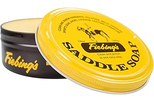 Fiebing's Yellow Saddle Soap for Leather (12 oz Tin) - Leather Cleaner & Conditioner to Soften, Protect & Restore Leathercraf