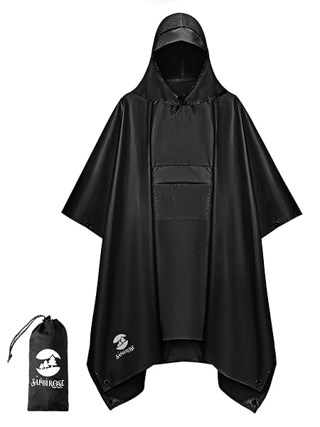 Raincoat For Women Unisex Adult Rain Poncho - Waterproof Reusable Emergency Raincoat For Hiking Camping Supreme Rain Coats Ponchoes For Men - Foto 4