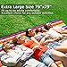 Lantoo Extra Large Outdoor Picnic Blanket 79″x79″, Extra Soft Portable Beach Blanket Mat W/Compact Tote, Foldable, Machine Washable Camping Hiking Travelthumb 1