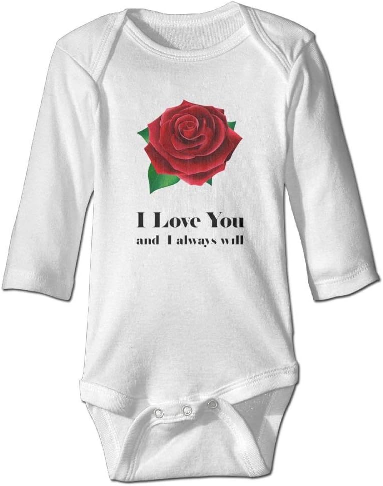 Long-Sleeve Bodysuit, Babywear, Baby Jumpers, Baby Infant I Love You Red Rose Bodysuit Outfits