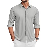 COOFANDY Men's Long Sleeve Wrinkle Free Shirts Button Down Casual Stretch Dress Shirt