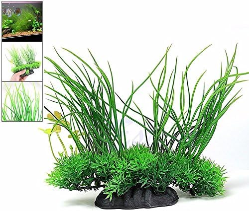 Hot 8" Green Artificial Aquarium Fish Tank Plastic Plant Water Grass Decor Ornament Set 38
