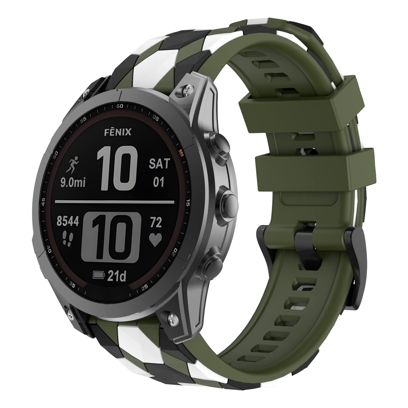 OVERSTEP Compatible for Garmin Fenix 7X Strap, 26mm Wide Soft Silicone Replacement Strap for Garmin Fenix 7X/Fenix 5X/Fenix 5X Plus/Fenix 6X/Fenix 6X Pro/Fenix 3/HR/Descent MK1