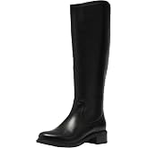 Clarks Women's Maye Ride Knee High Boots | Leather Upper, Equestrian-Inspired Design, Medial Gore Stretch, Ultimate Comfort Footbed, Stitched Rand Detail