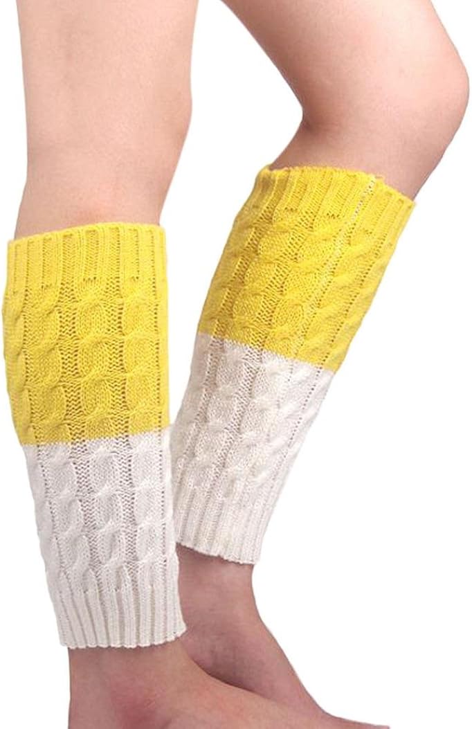 Yellow Creazy® Knitted Leg Warmers 