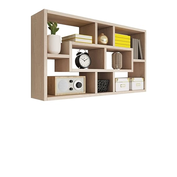 Mirjan24 Wandregal Trio 010, Dekoregal Wandboard, Buchregal, Hängeregal, Wandschrank, Hängeschrank, Regal (Sonoma Eiche)