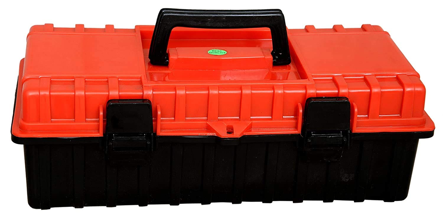Lepose Compact Plastic Tool Box with Organizer (Orange and Black) (Large) Amazon.in Home & Kitchen