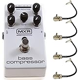 MXR M87 Bass Compressor Effects Pedal with True Bypass BUNDLED WITH 4 Pack of Hosa CFS-106 6-Inch Guitar Patch Cables