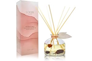 LOVSPA White Birch & Vanilla Reed Diffuser Set - Birch Bark & Smoked Vanilla Scent Diffuser for Home - Made in The USA