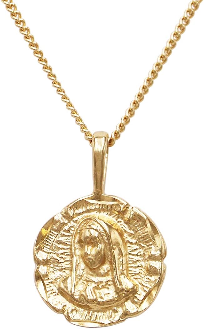 Mary Double Sided Pendant Necklace 18 