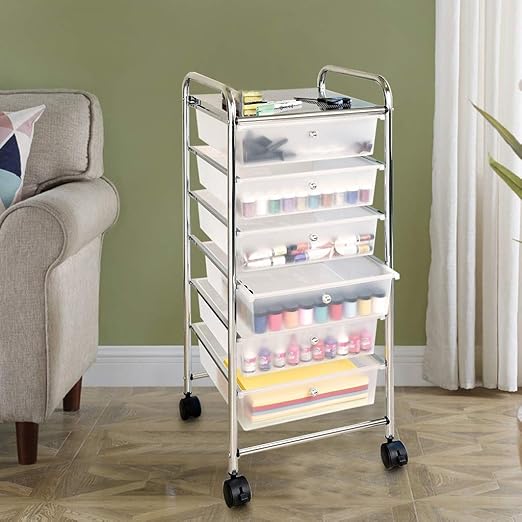 Amazon Com 6 Layer Drawer Rolling Storage Carts Multi Layer