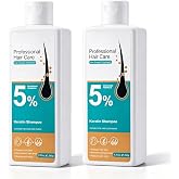 5% Minoxidil Shampoo for Women &amp; Men - Hair Growth Shampoo, Anti Hair Loss Treatment for Thinning Hair &amp; Receding Hairline, Strengthens Roots &amp; Promotes Regrowth (2PCS, A-1)