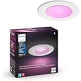 Philips Hue Smart Recessed 5/6 Inch LED Downlight Old Version - White and Color Ambiance Color-Changing Light - 1 Pack - 700LM - Control with App - Works with Alexa, Google Assistant and Apple Homekit