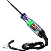 Test Light Automotive 3-48V Digital LED Circuit Tester, Auto Light Tester with Voltage Display, Electric Tester Pen with Voltmeter and Probe for Checking Car Truck Motorcycle Fuses &amp; Battery Voltage