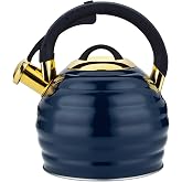 Tea Kettle for Stove Top Whistling Teapot, 3.2Q Tea Pot Stainless Steel Teakettle with Heat Proof Ergonomic Handle