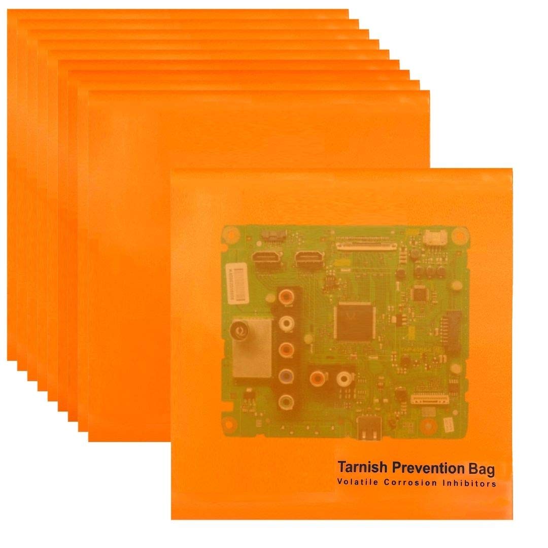 A-ONE Tarnish Oxidation Prevention Bags, Volatile Corrosion Inhibitors Flat Bags for Multi Metal, Circuit Board, Panel Board, 6" X 6" (20 PCS)