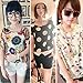 ROPALIA Ladies Girl Summer Chiffon Loose Blouse Lips Printed T-Shirts Tops USS