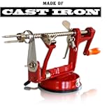 CAST IRON APPLE PEELER by Purelite Durable Heavy Duty Cast Iron Apple Slicing Coring and Peeling Machine Razor Sharp Stainless Steel Blades and Chrome Plated Parts eBook Included